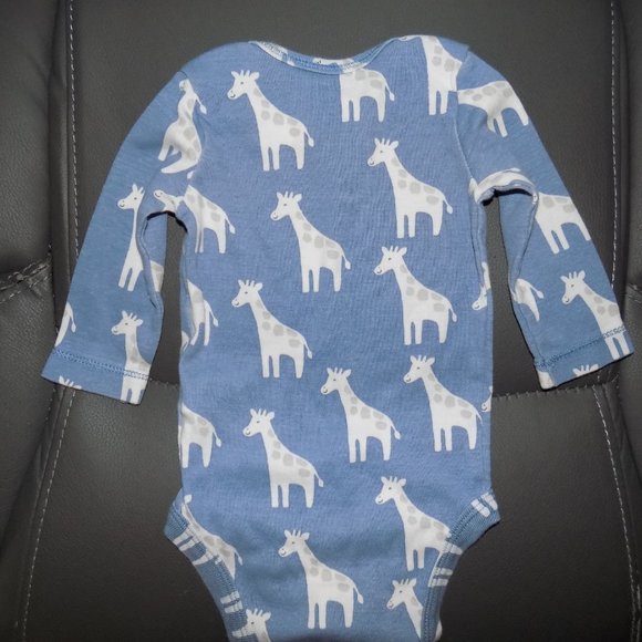 Carter's Long Sleeve Giraffe Snap Tee Bodysuit - Picture 3 of 3